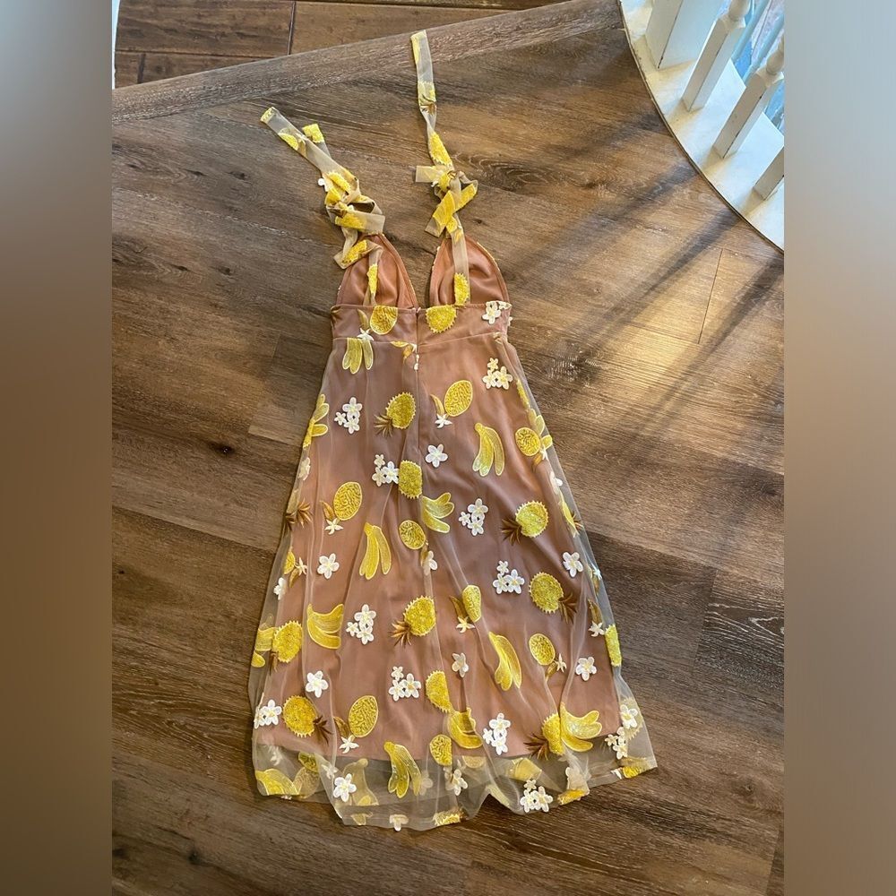 For Love And Lemons Yellow Floral Midi Dress - Picture 5 of 14